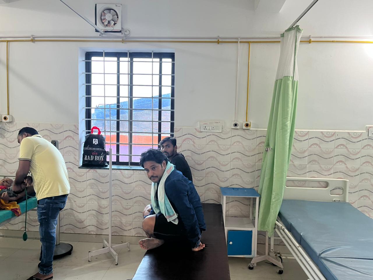 A patient receiving a check-up consultation at Bholenath Hospital, Ranchi